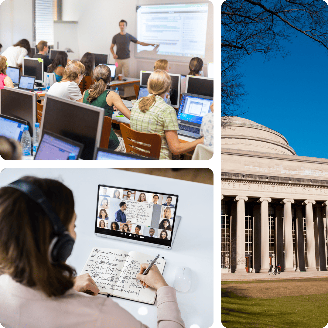 Instructor leading training session in classroom environment, LMS for training companies unifying course delivery and learner engagement